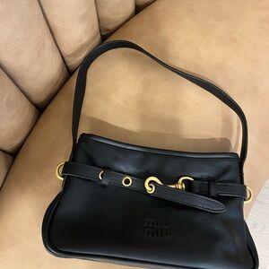 Black Leather Shoulder Bag